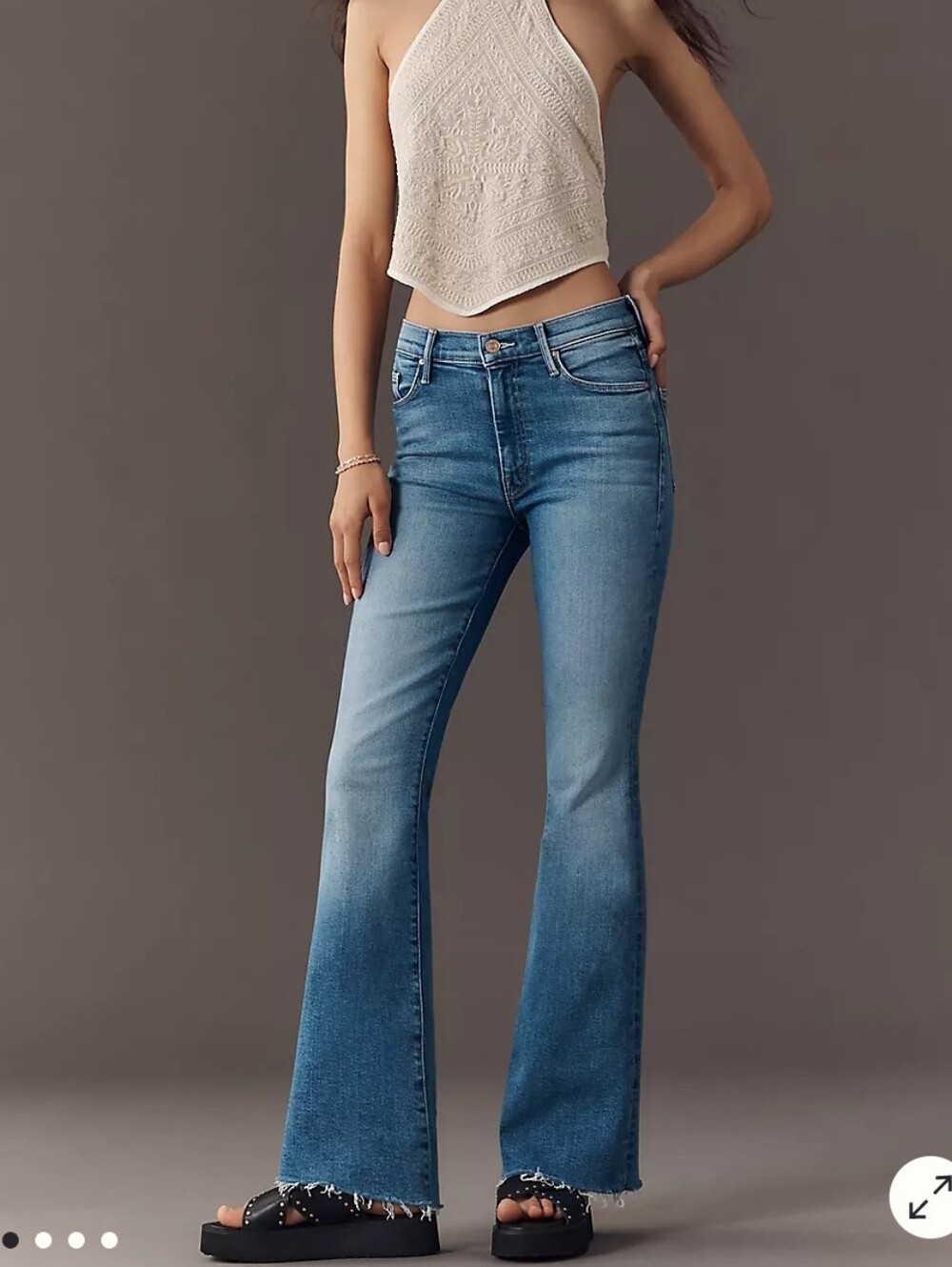 MOTHER The Weekender Fray Bootcut Jeans